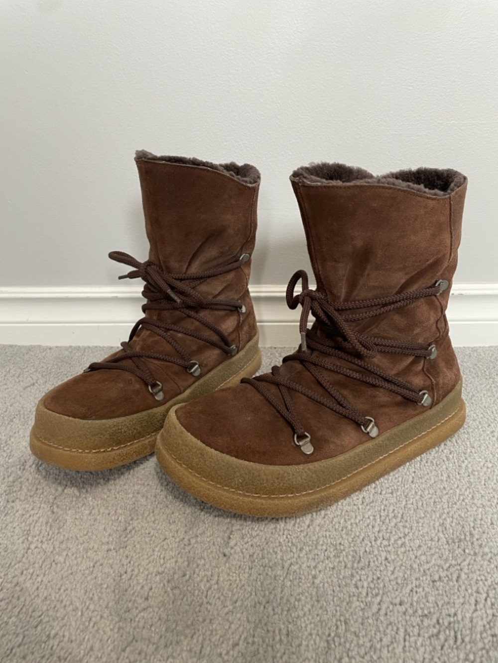 Birkenstock Masi Suede Shearling Lined Winter Boots - Mocha - EU 40